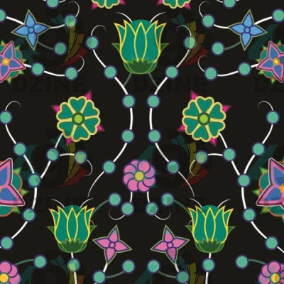 Floral Damask Garden Satin Fabric 49DzineStore 
