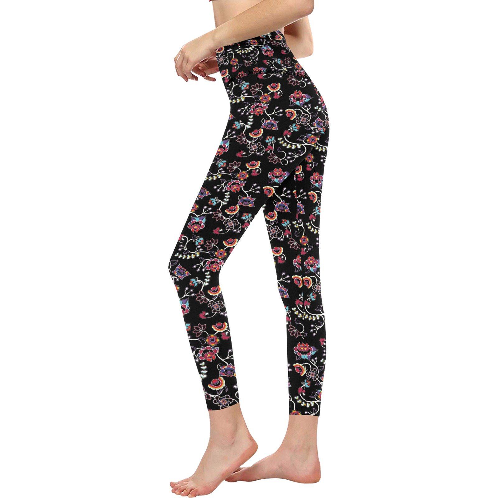 Floral Danseur All Over Print High-Waisted Leggings (Model L36) High-Waisted Leggings (L36) e-joyer 
