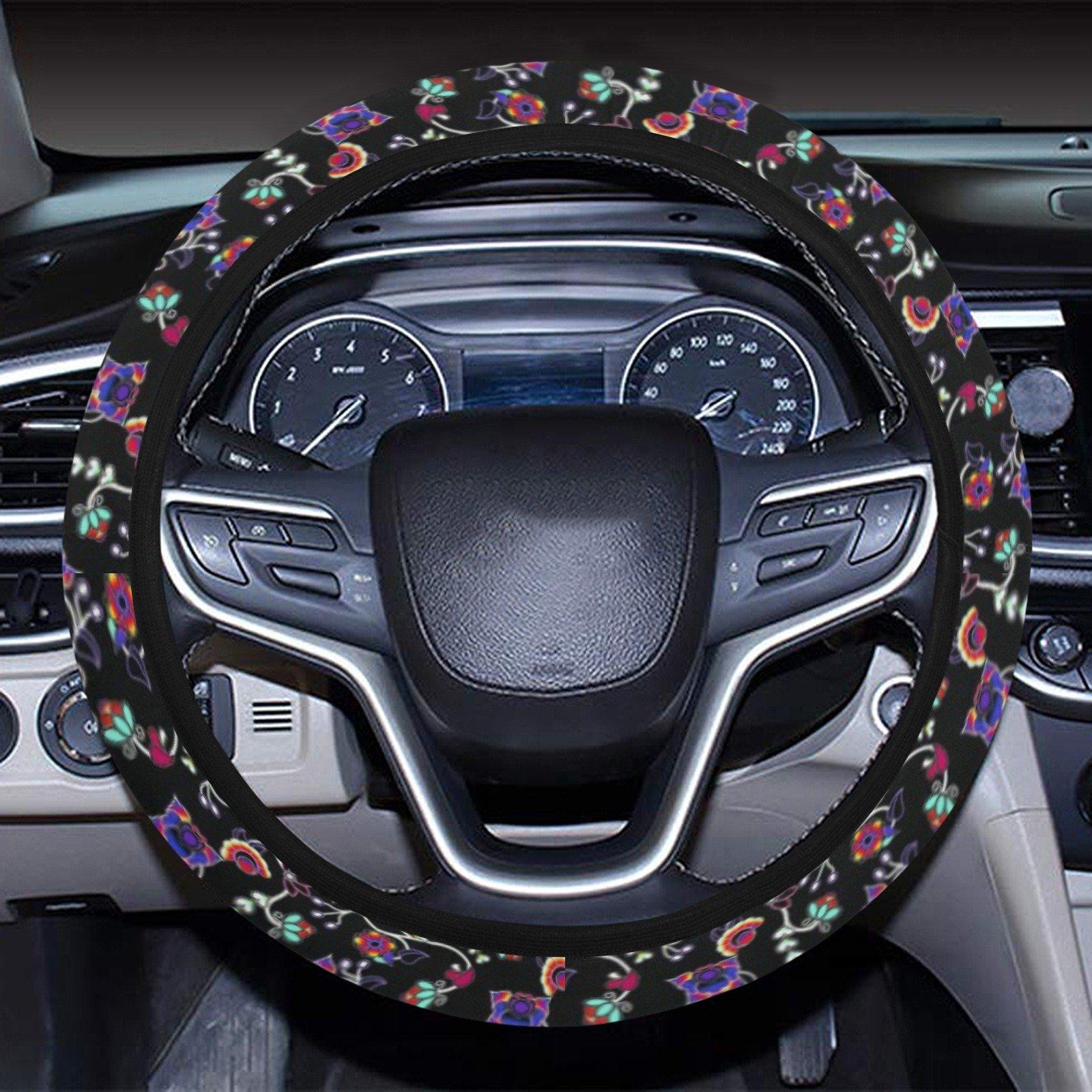 Floral Danseur Steering Wheel Cover with Elastic Edge Steering Wheel Cover with Elastic Edge e-joyer 