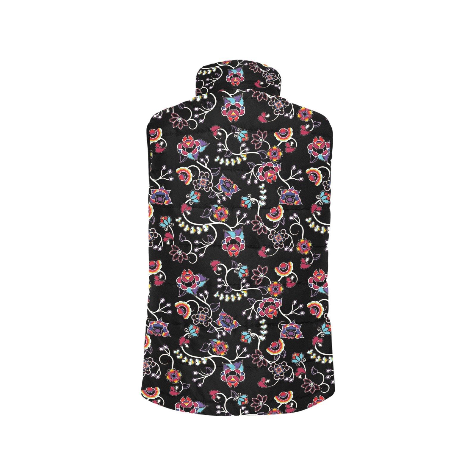 Floral Danseur Women's Padded Vest Jacket (Model H44) Women's Padded Vest Jacket (H44) e-joyer 