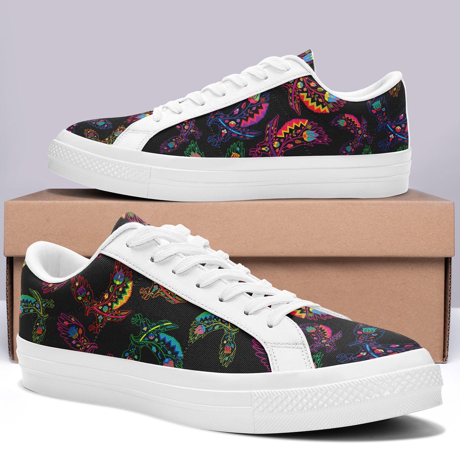 Floral Eagle Aapisi Low Top Canvas Shoes White Sole aapisi Herman 