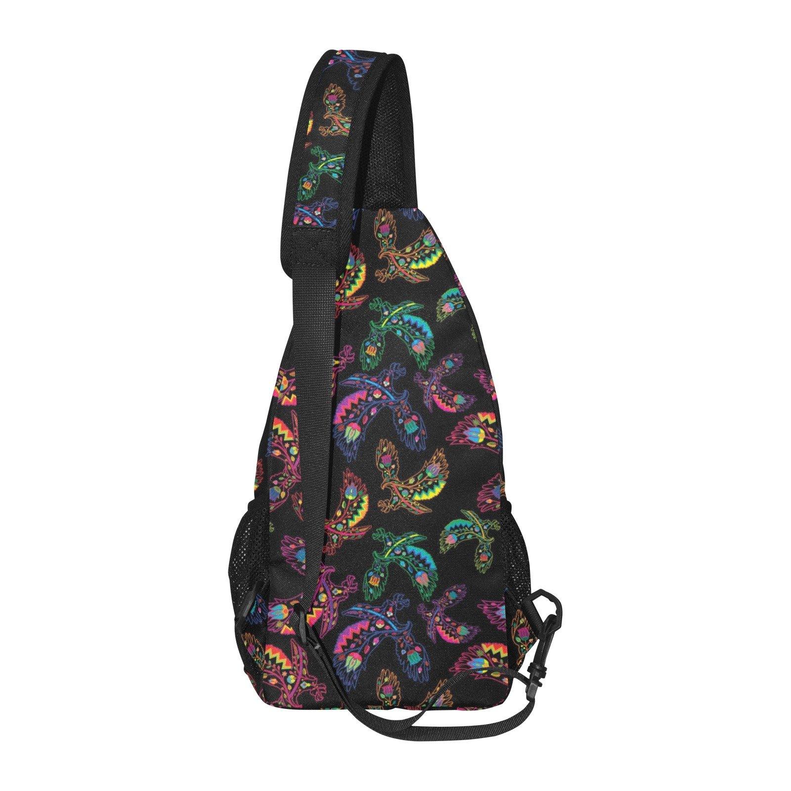 Floral Eagle All Over Print Chest Bag (Model 1719) All Over Print Chest Bag (1719) e-joyer 