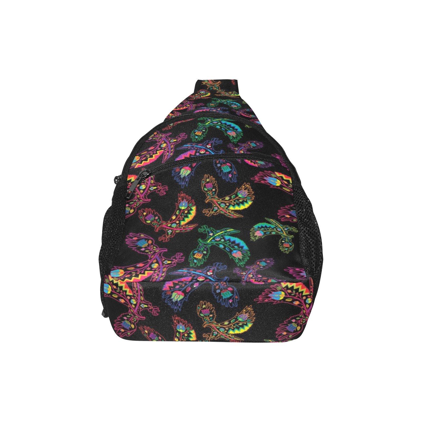 Floral Eagle All Over Print Chest Bag (Model 1719) All Over Print Chest Bag (1719) e-joyer 