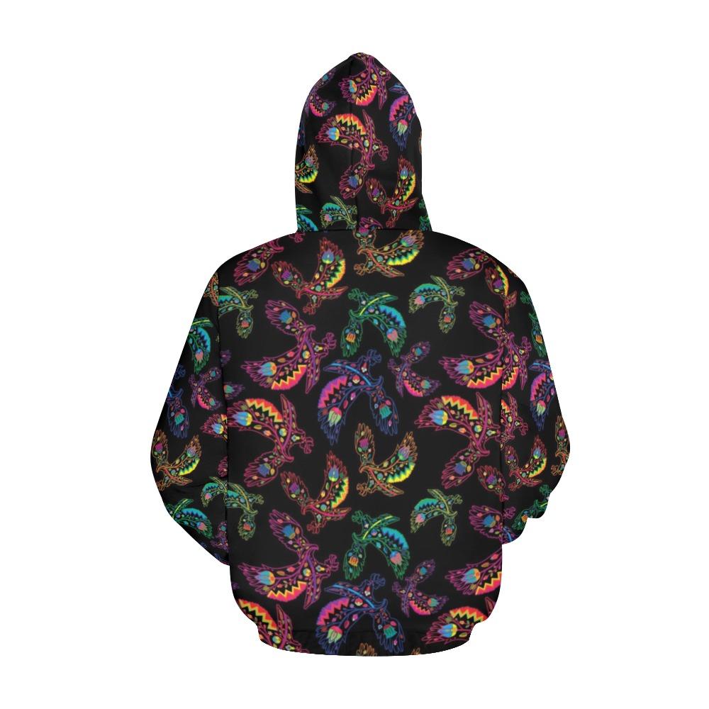 Floral Eagle All Over Print Hoodie for Women (USA Size) (Model H13) All Over Print Hoodie for Women (H13) e-joyer 