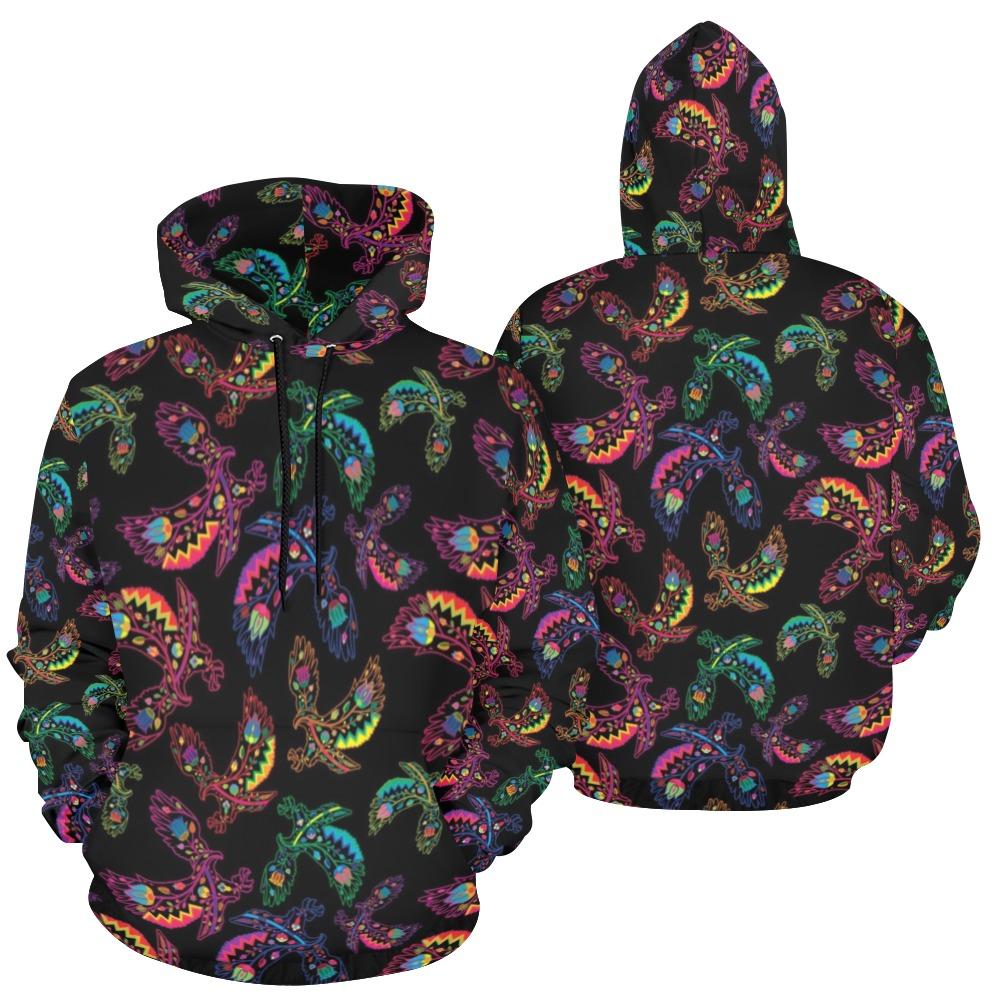 Floral Eagle All Over Print Hoodie for Women (USA Size) (Model H13) All Over Print Hoodie for Women (H13) e-joyer 