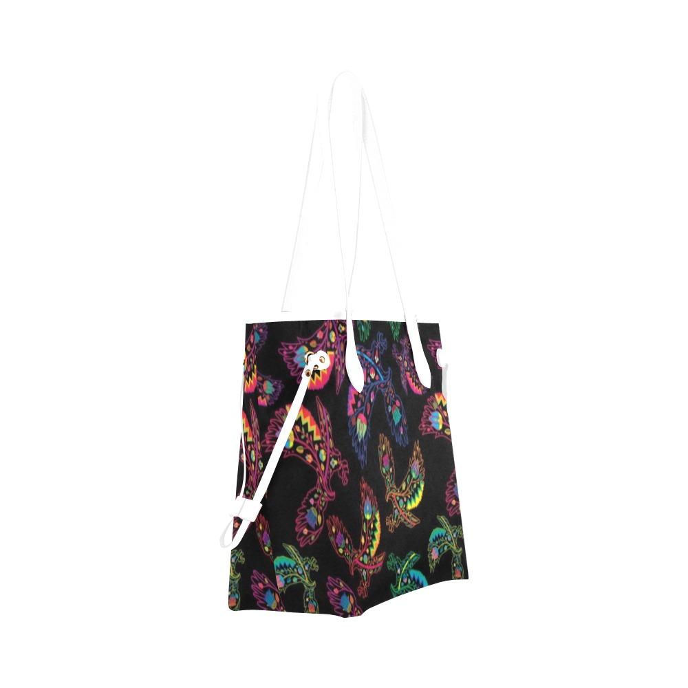 Floral Eagle Clover Canvas Tote Bag (Model 1661) Clover Canvas Tote Bag (1661) e-joyer 