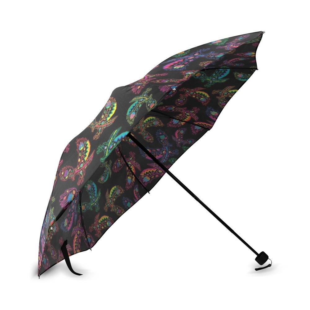 Floral Eagle Foldable Umbrella (Model U01) Foldable Umbrella e-joyer 