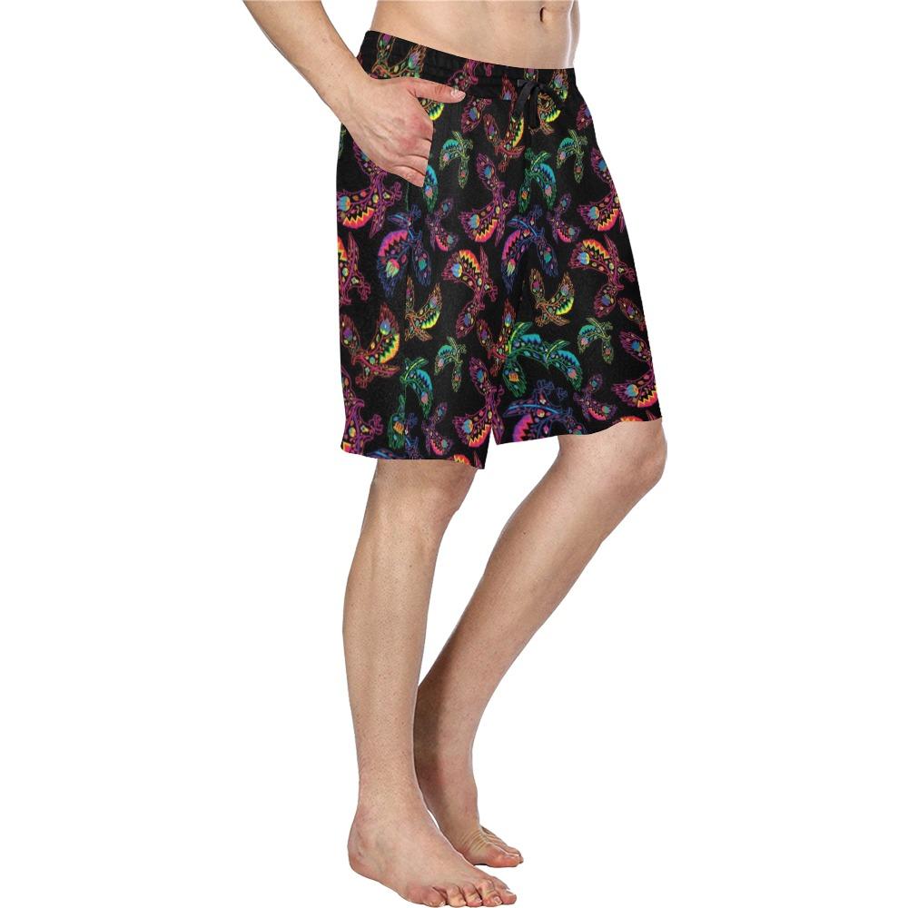 Floral Eagle Men's All Over Print Casual Shorts (Model L23) Men's Casual Shorts (L23) e-joyer 