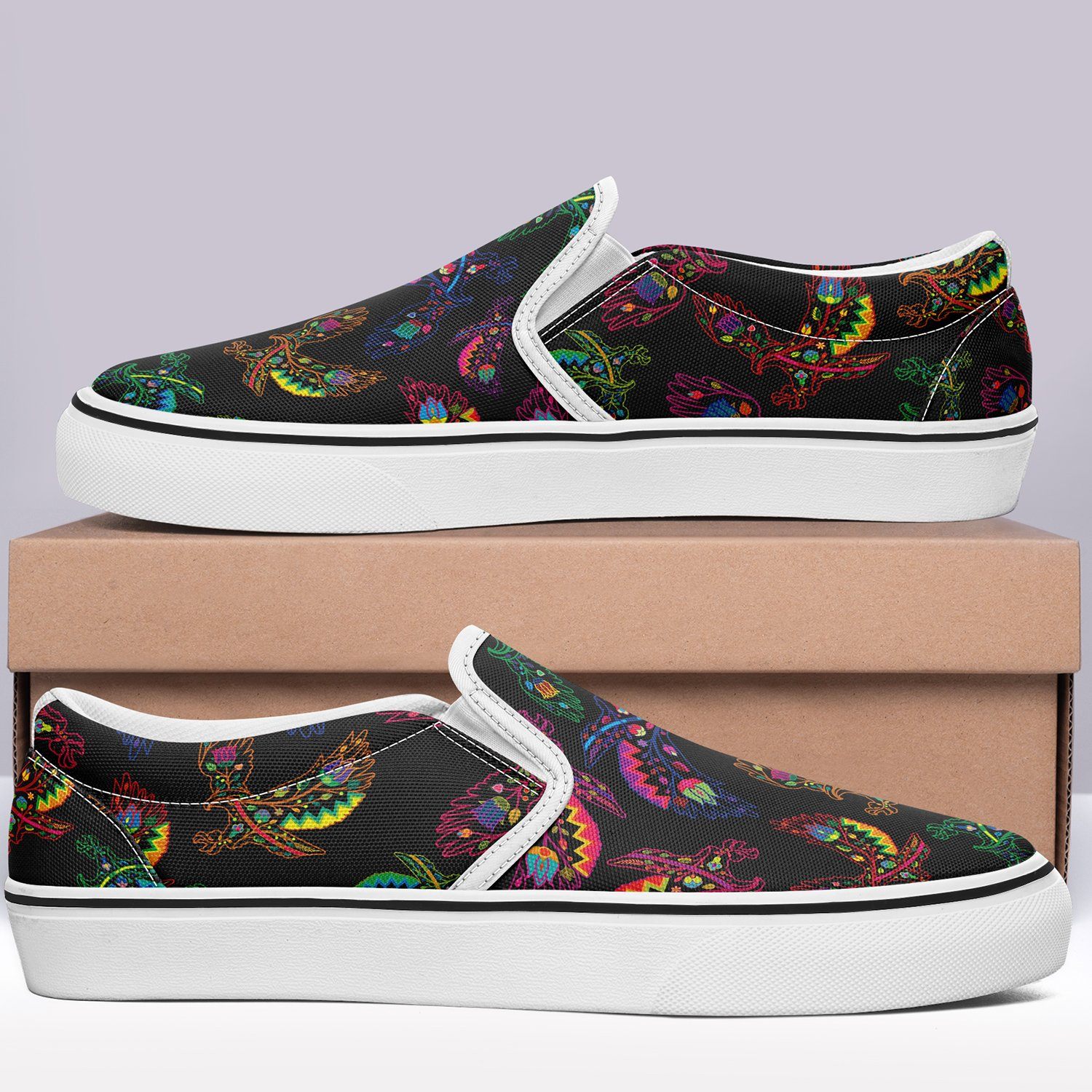 Floral Eagle Otoyimm Canvas Slip On Shoes otoyimm Herman 