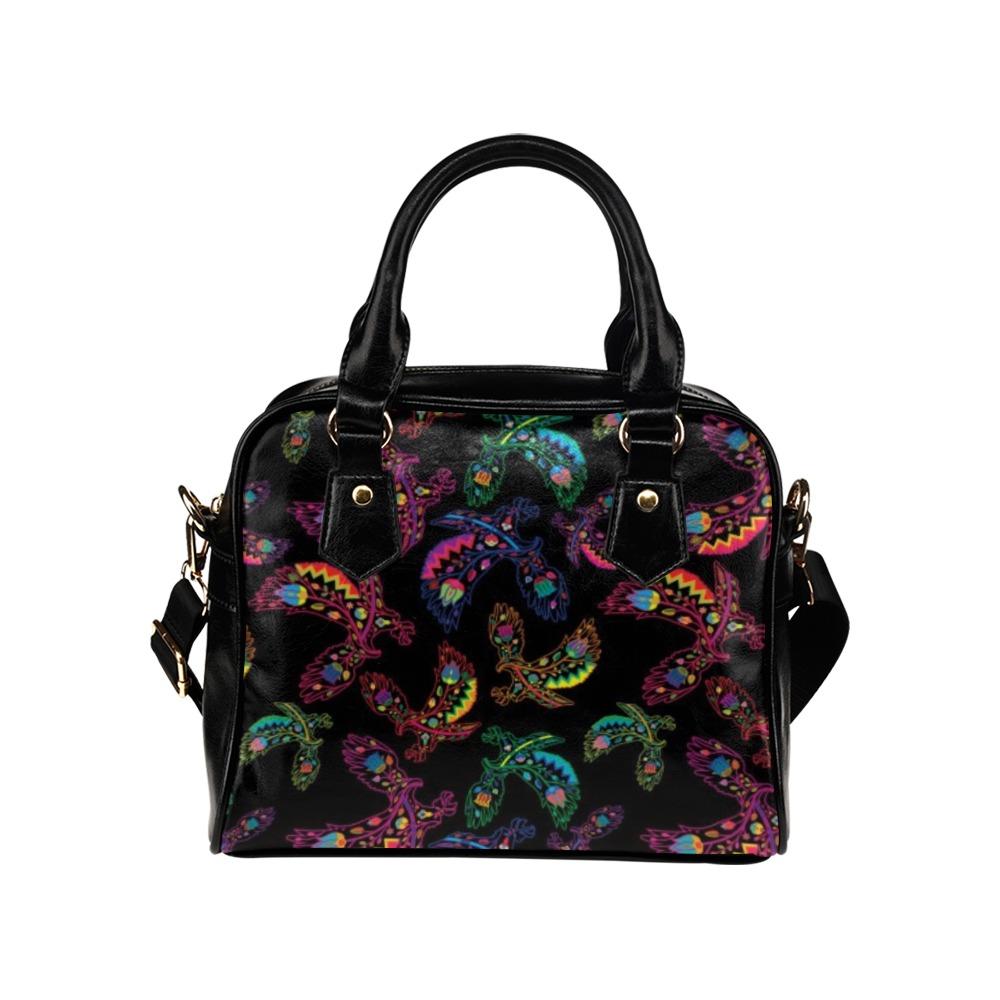 Floral Eagle Shoulder Handbag (Model 1634) Shoulder Handbags (1634) e-joyer 