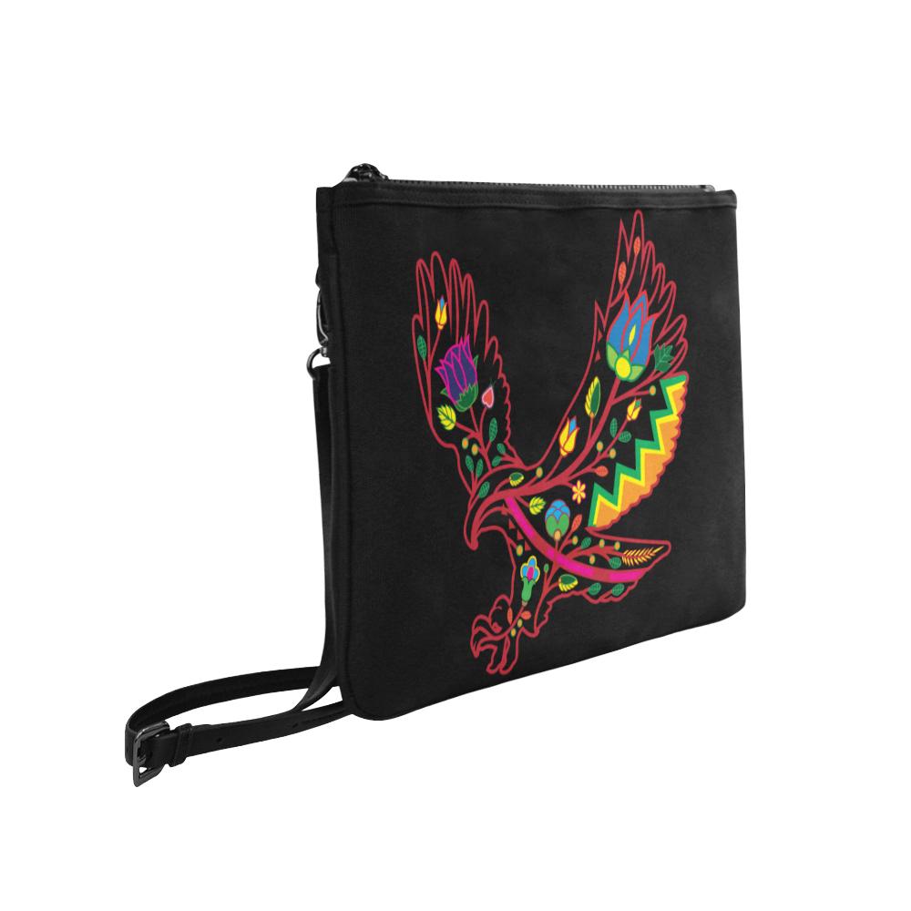 Floral Eagle Slim Clutch Bag (Model 1668) Slim Clutch Bags (1668) e-joyer 