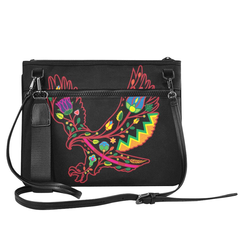 Floral Eagle Slim Clutch Bag (Model 1668) Slim Clutch Bags (1668) e-joyer 