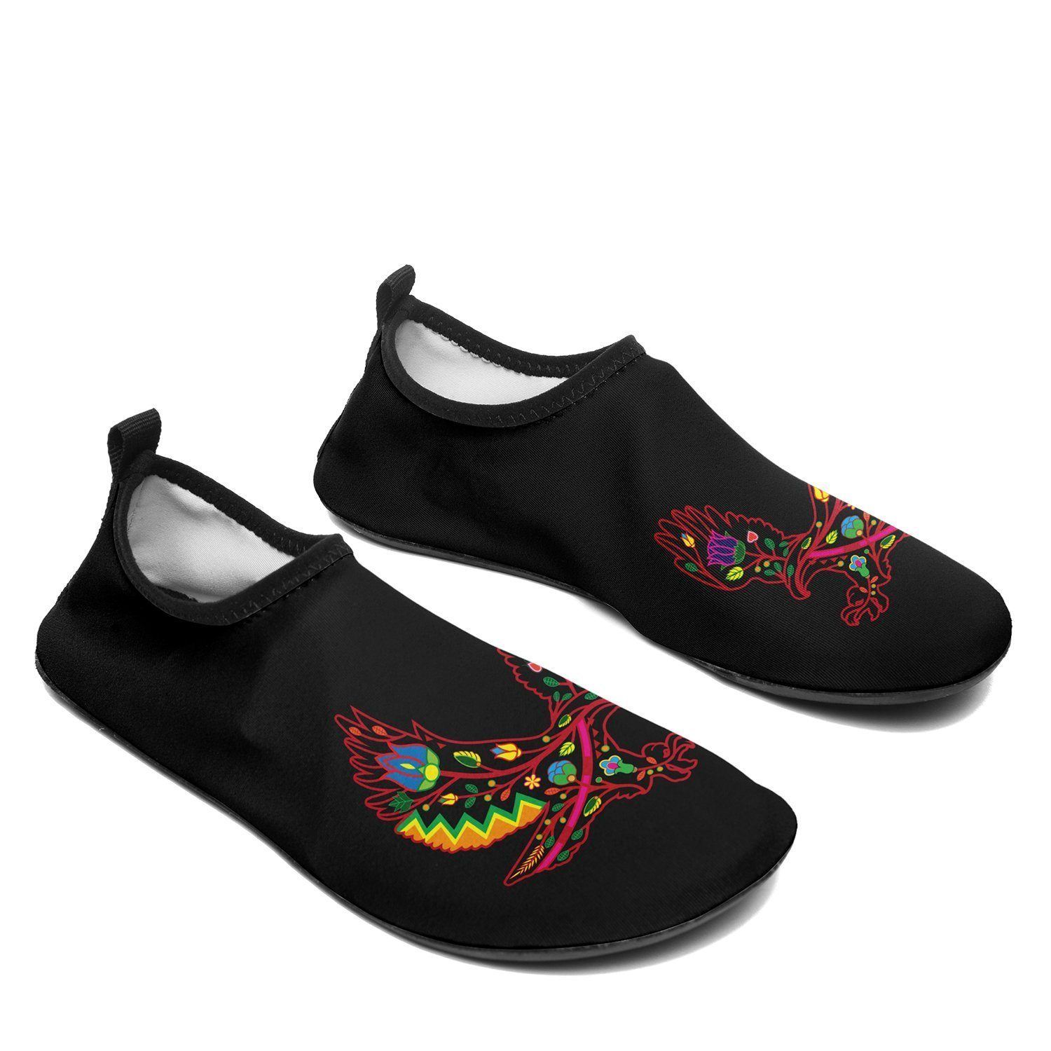 Floral Eagle Sockamoccs Kid's Slip On Shoes 49 Dzine 