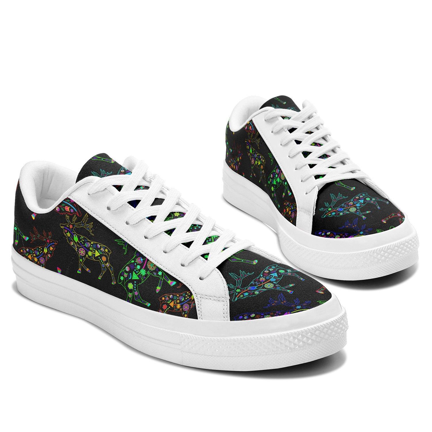 Floral Elk Aapisi Low Top Canvas Shoes White Sole aapisi Herman 