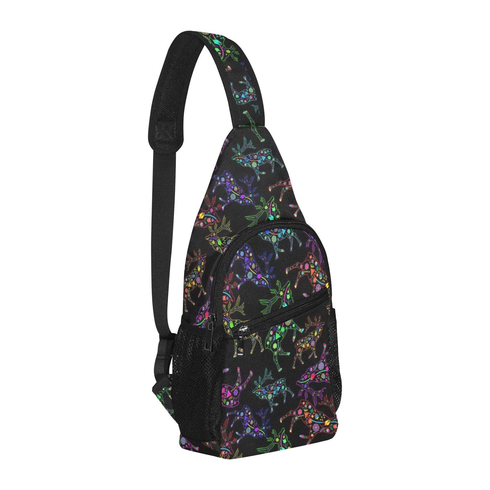 Floral Elk All Over Print Chest Bag (Model 1719) All Over Print Chest Bag (1719) e-joyer 