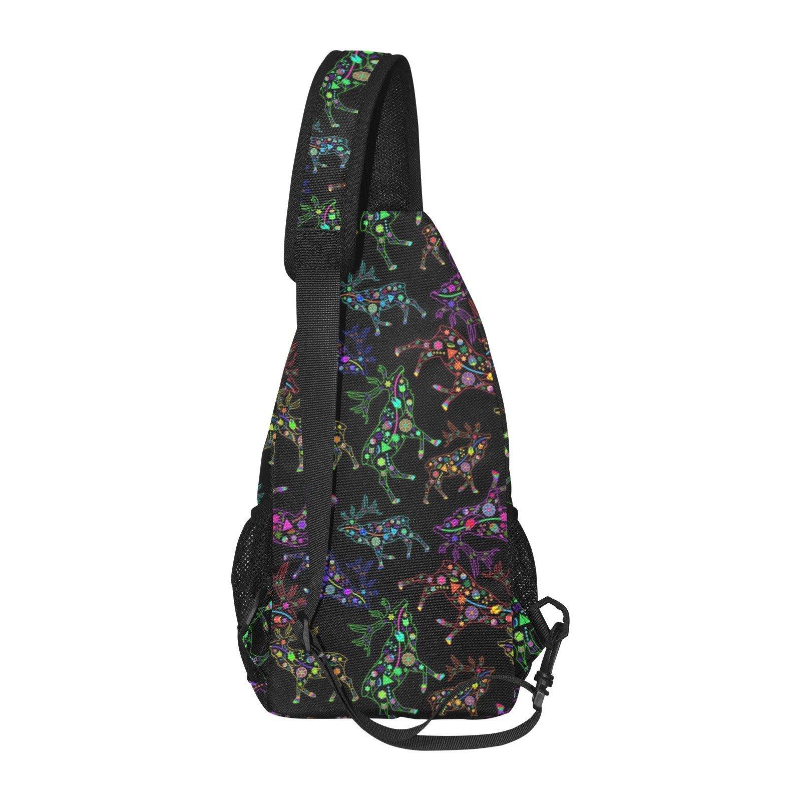 Floral Elk All Over Print Chest Bag (Model 1719) All Over Print Chest Bag (1719) e-joyer 