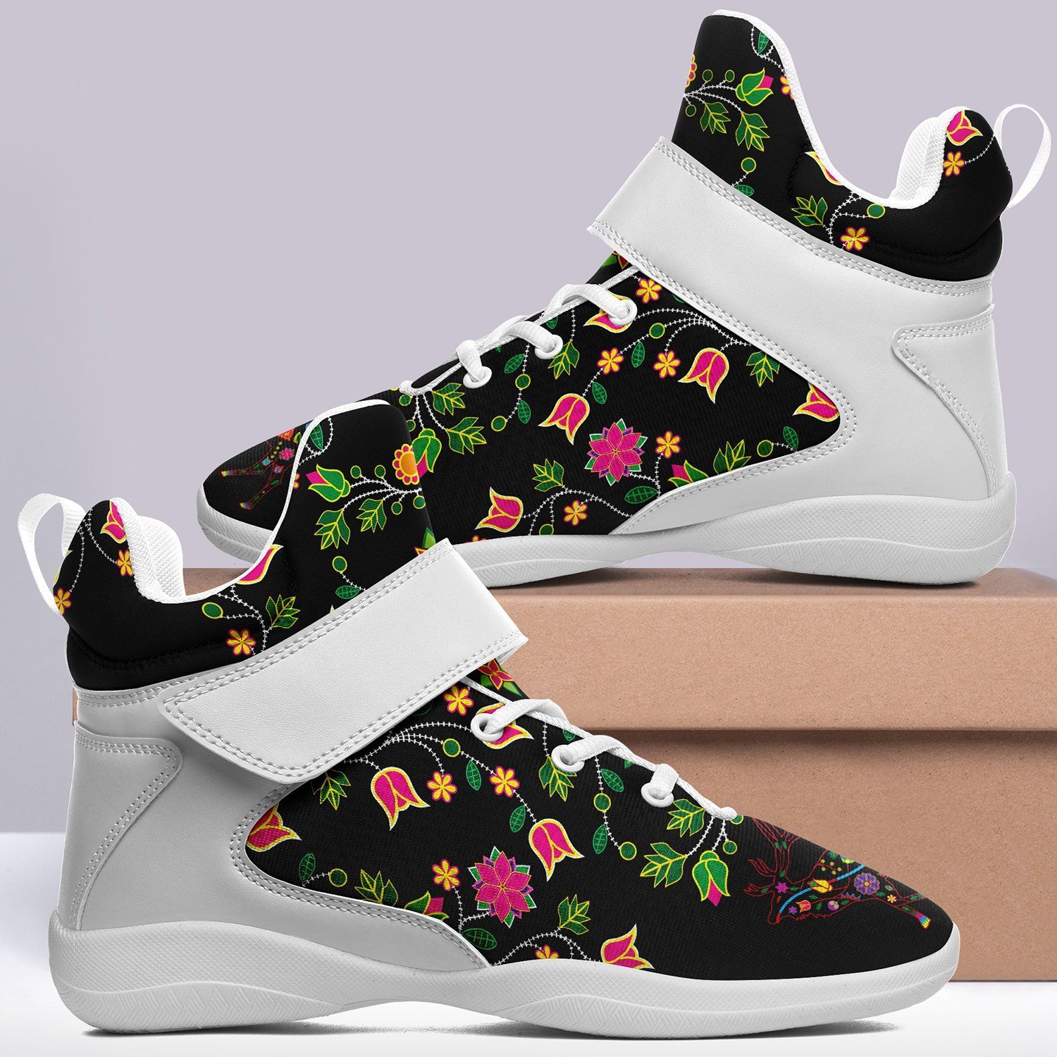 Floral Elk Ipottaa Basketball / Sport High Top Shoes - White Sole 49 Dzine 
