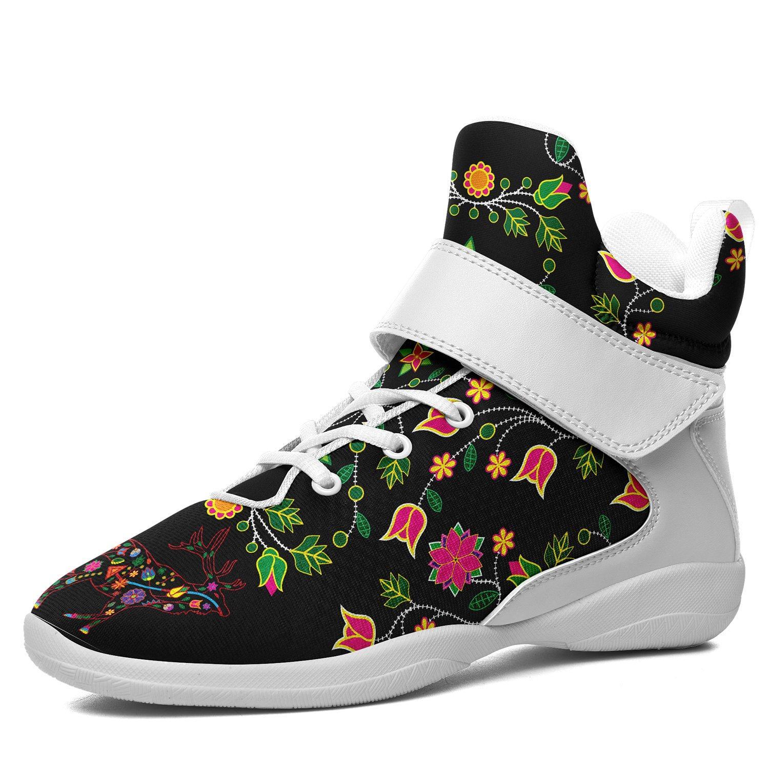 Floral Elk Ipottaa Basketball / Sport High Top Shoes - White Sole 49 Dzine US Men 7 / EUR 40 White Sole with White Strap 
