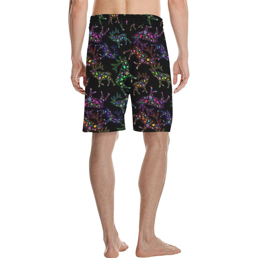 Floral Elk Men's All Over Print Casual Shorts (Model L23) Men's Casual Shorts (L23) e-joyer 