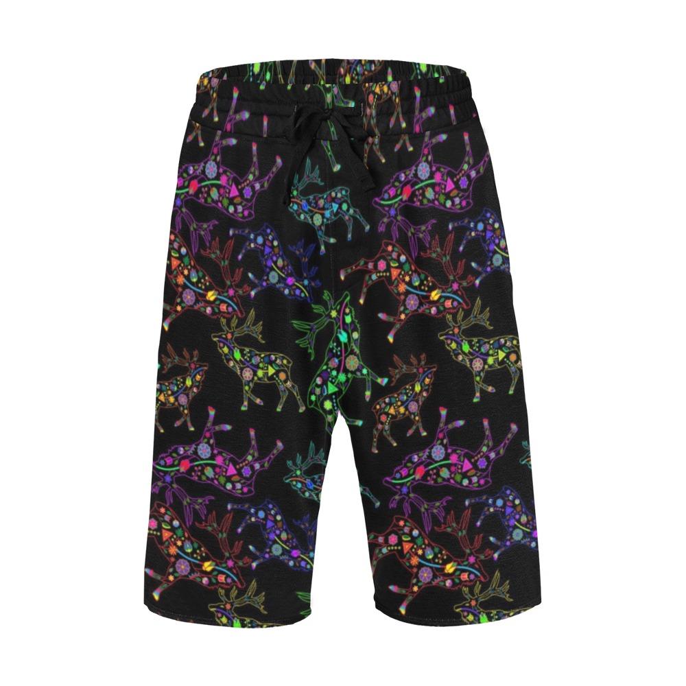 Floral Elk Men's All Over Print Casual Shorts (Model L23) Men's Casual Shorts (L23) e-joyer 