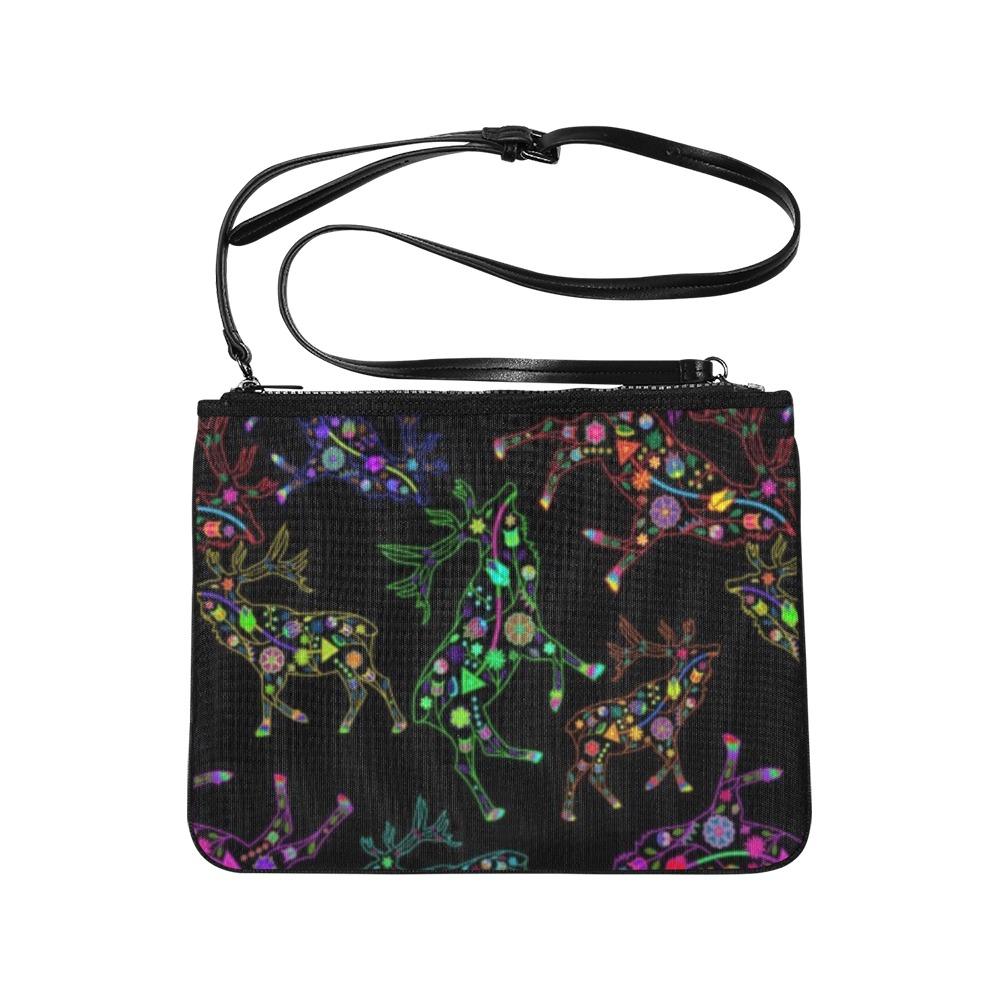 Floral Elk Slim Clutch Bag (Model 1668) Slim Clutch Bags (1668) e-joyer 