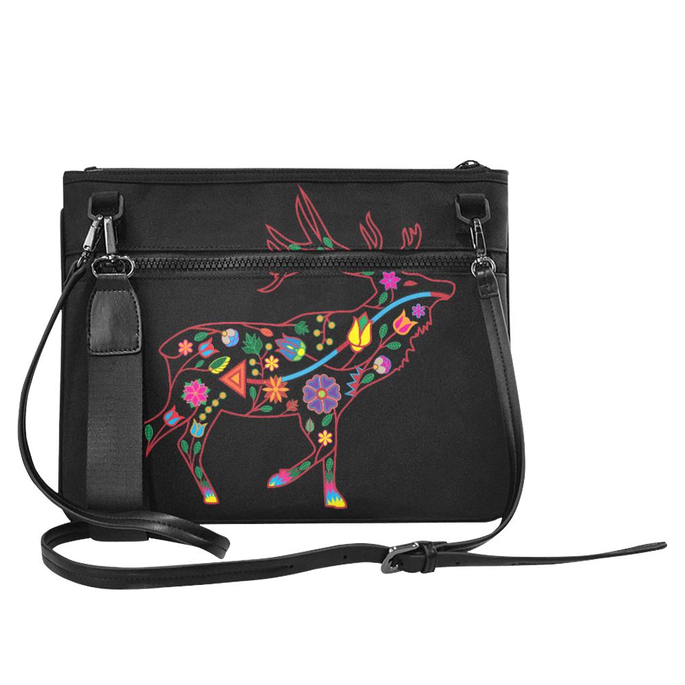 Floral Elk Slim Clutch Bag (Model 1668) Slim Clutch Bags (1668) e-joyer 