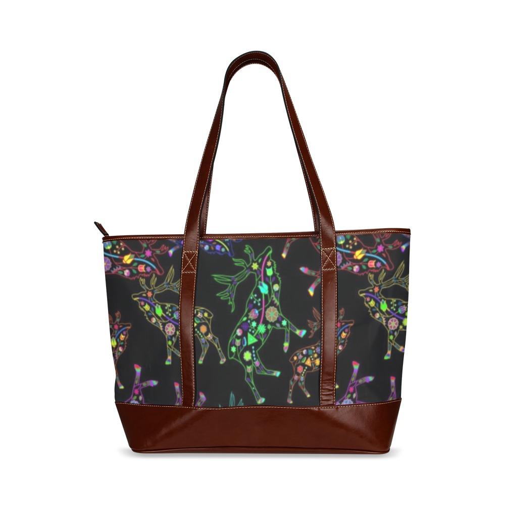 Floral Elk Tote Handbag (Model 1642) handbag e-joyer 