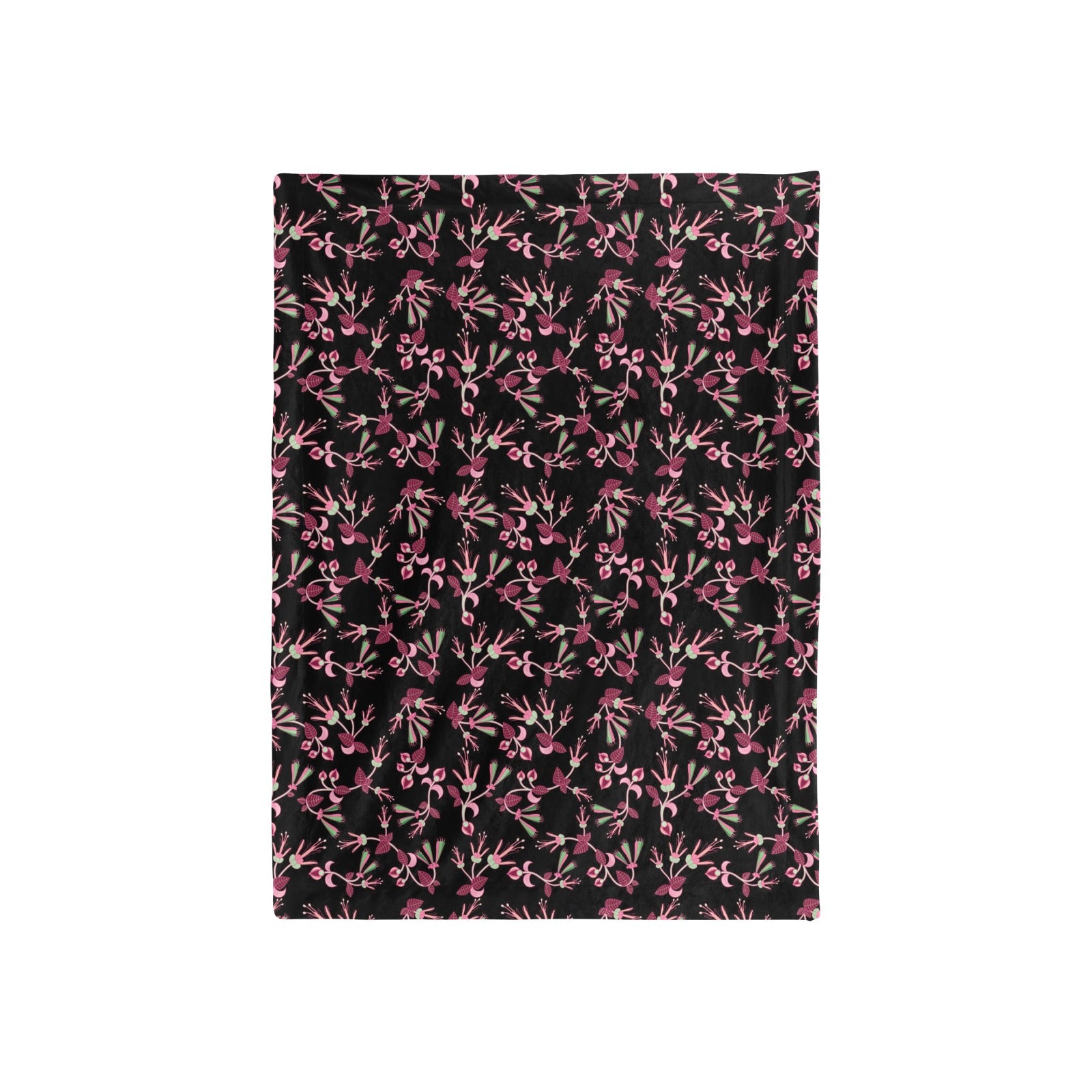 Floral Green Black Baby Blanket 40"x50" Baby Blanket 40"x50" e-joyer 