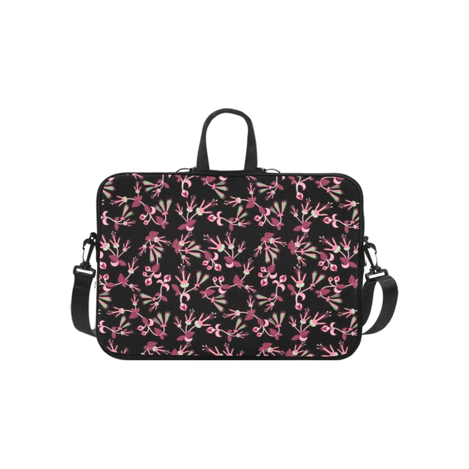 Floral Green Black Laptop Handbags 11" bag e-joyer 
