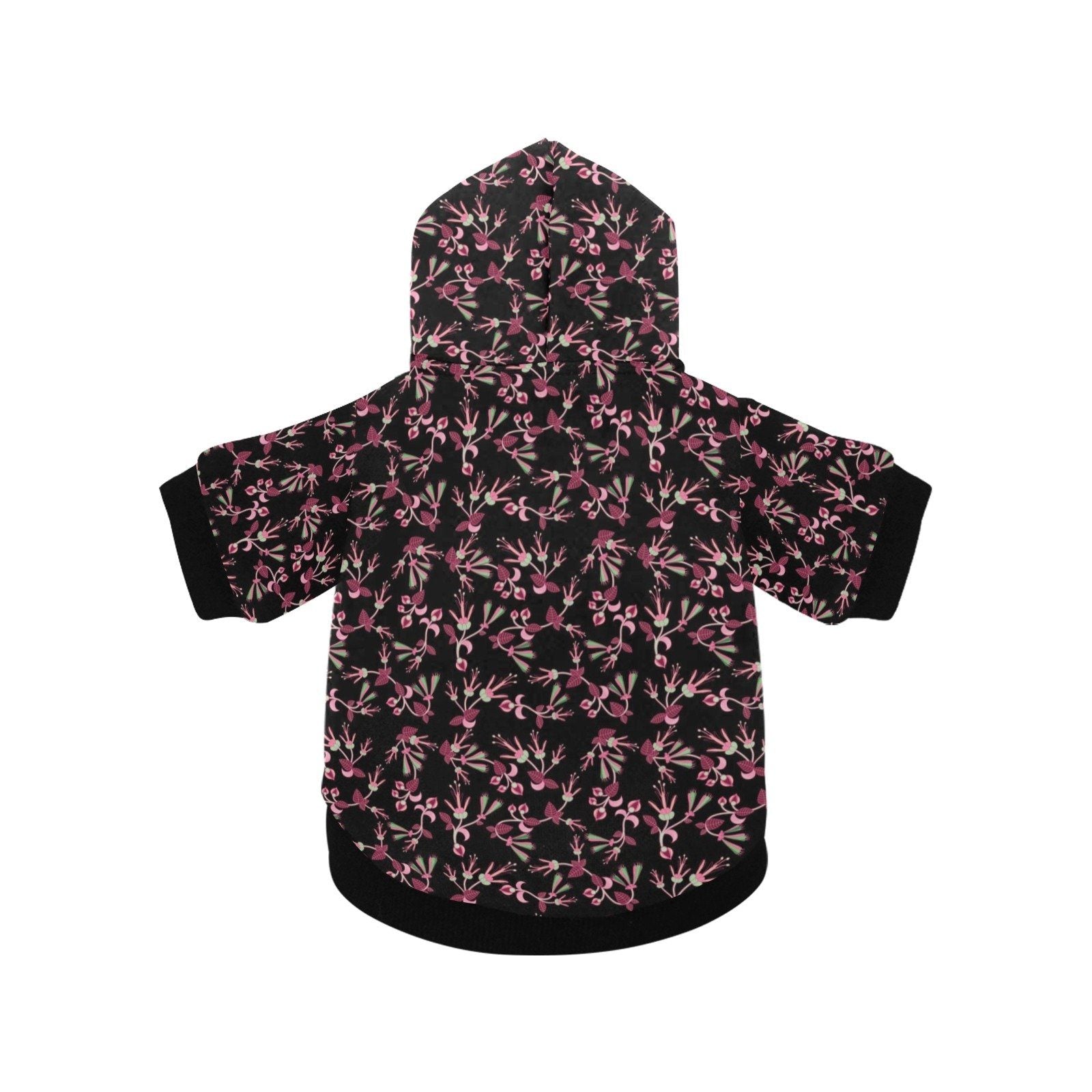 Floral Green Black Pet Dog Hoodie Pet Dog Hoodie e-joyer 