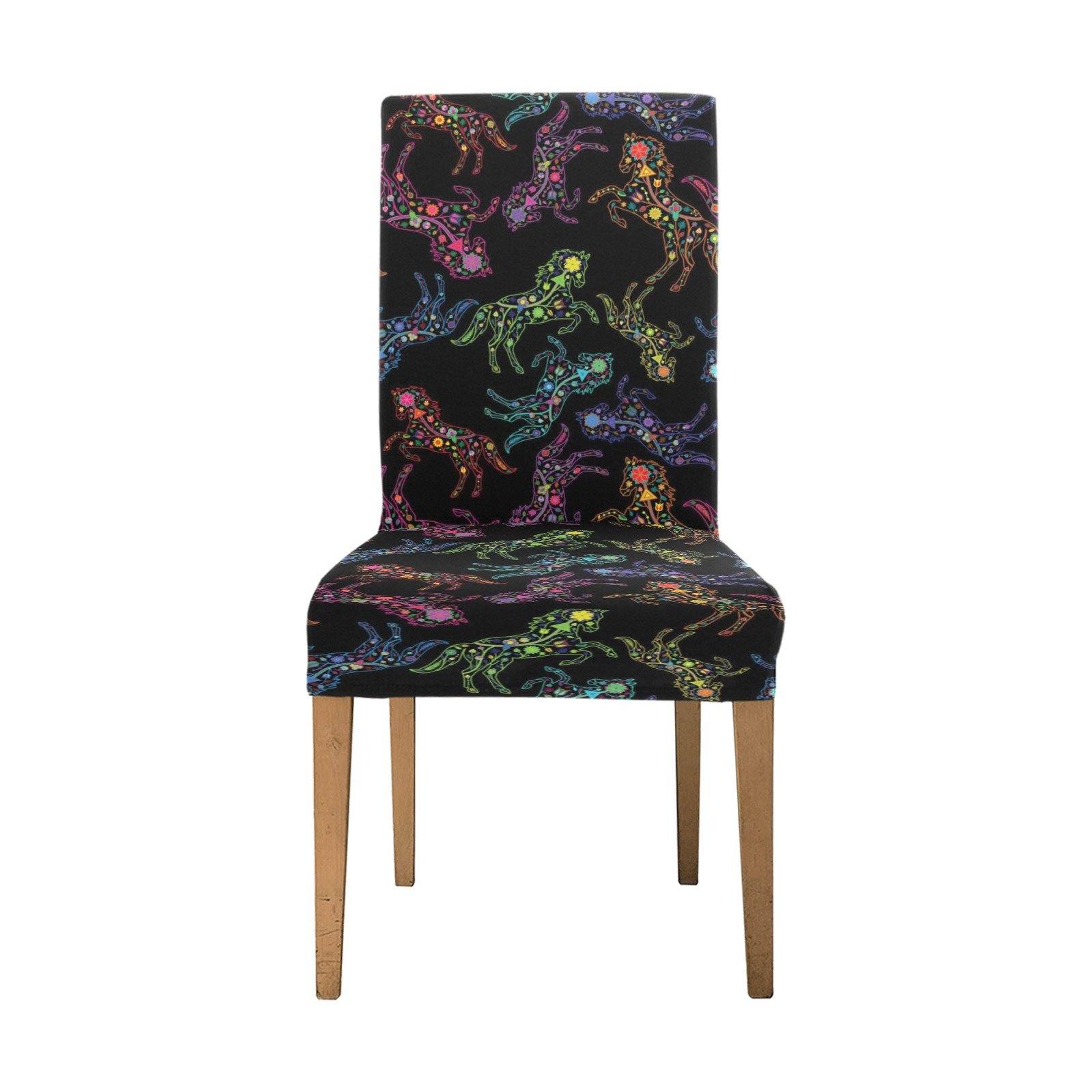 Floral Horse Chair Cover (Pack of 4) Chair Cover (Pack of 4) e-joyer 