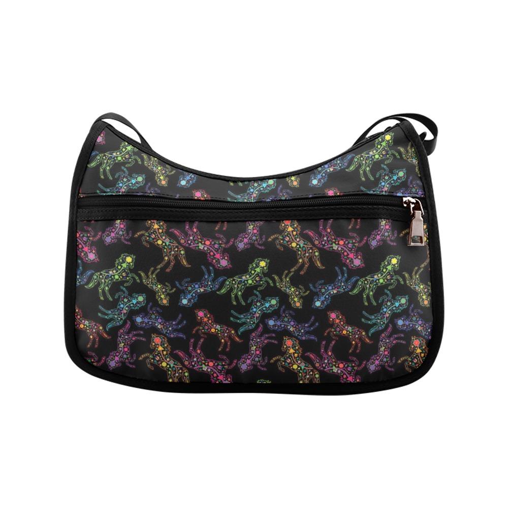 Floral Horse Crossbody Bags (Model 1616) Crossbody Bags (1616) e-joyer 