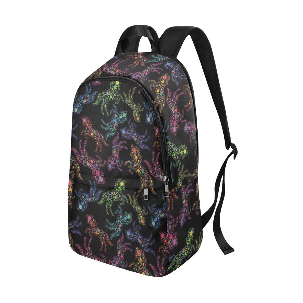 Floral Horse Fabric Backpack for Adult (Model 1659) Casual Backpack for Adult (1659) e-joyer 