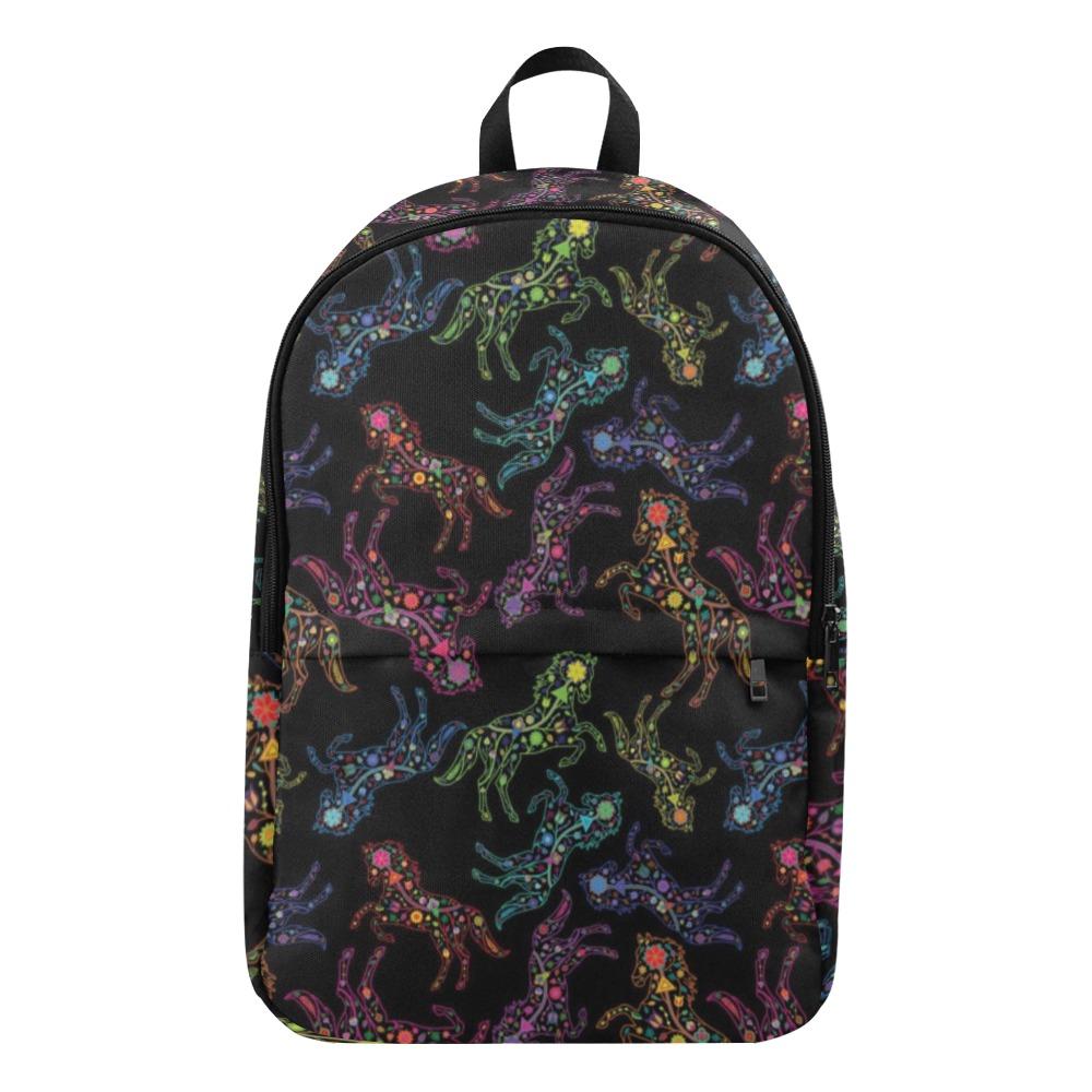 Floral Horse Fabric Backpack for Adult (Model 1659) Casual Backpack for Adult (1659) e-joyer 