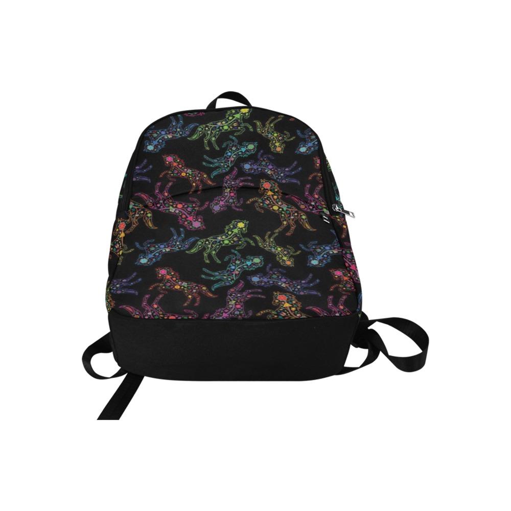 Floral Horse Fabric Backpack for Adult (Model 1659) Casual Backpack for Adult (1659) e-joyer 