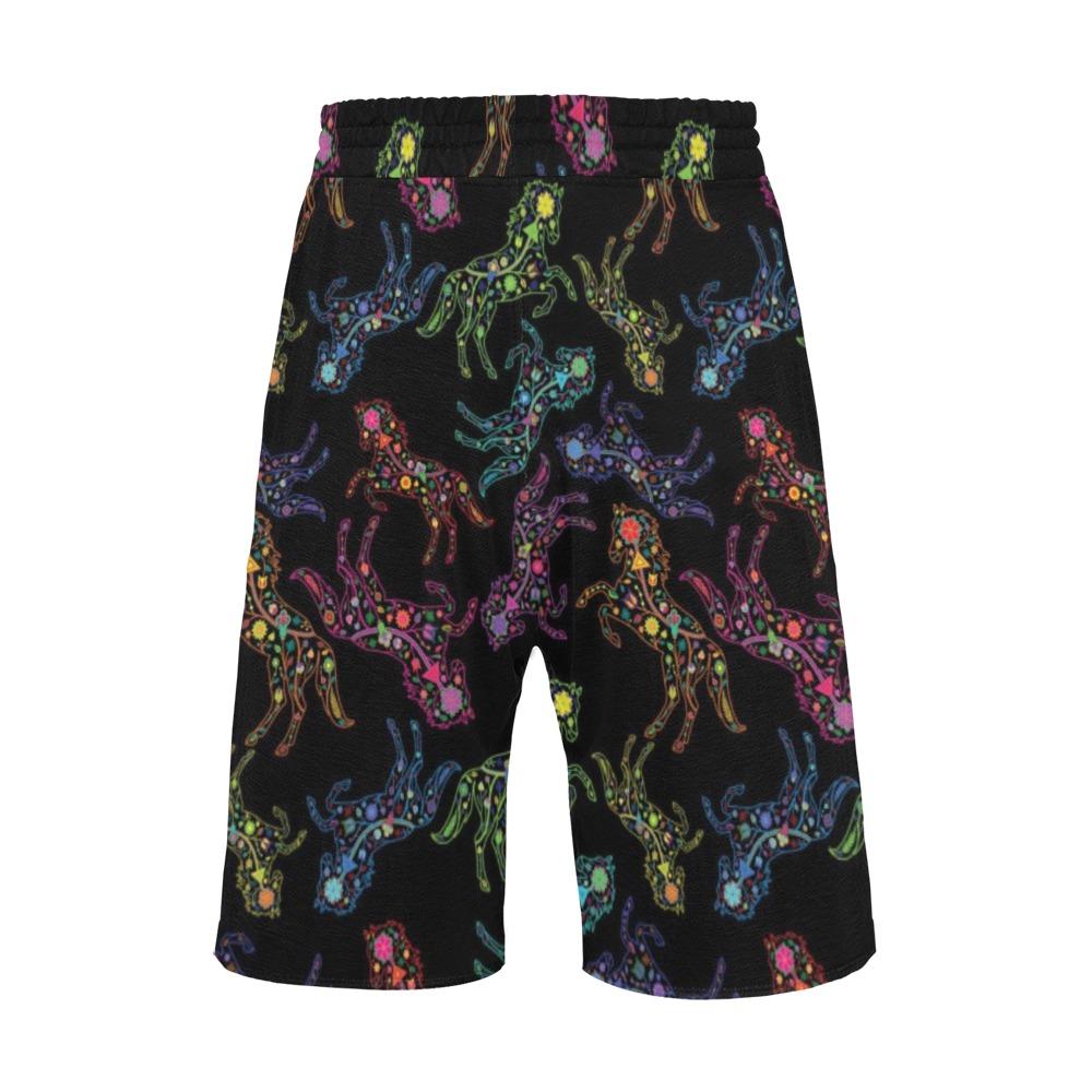 Floral Horse Men's All Over Print Casual Shorts (Model L23) Men's Casual Shorts (L23) e-joyer 