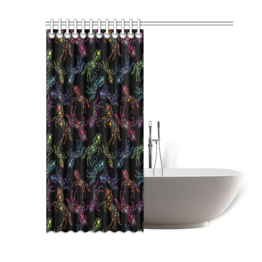 Floral Horse Shower Curtain 60"x72" Shower Curtain 60"x72" e-joyer 