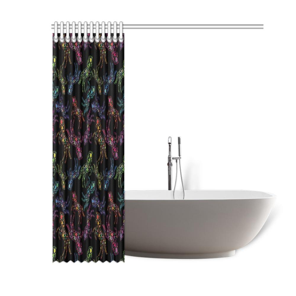 Floral Horse Shower Curtain 60"x72" Shower Curtain 60"x72" e-joyer 