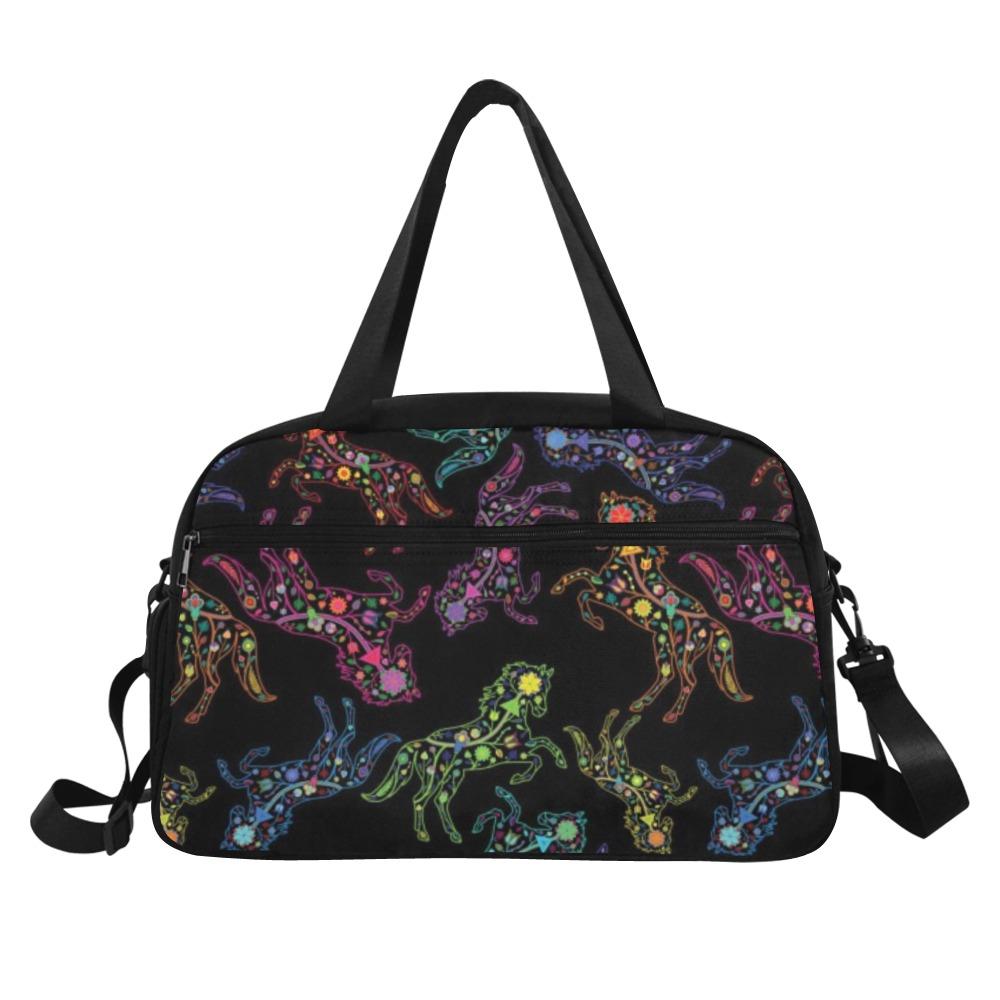 Floral Horse Weekend Travel Bag (Model 1671) bag e-joyer 