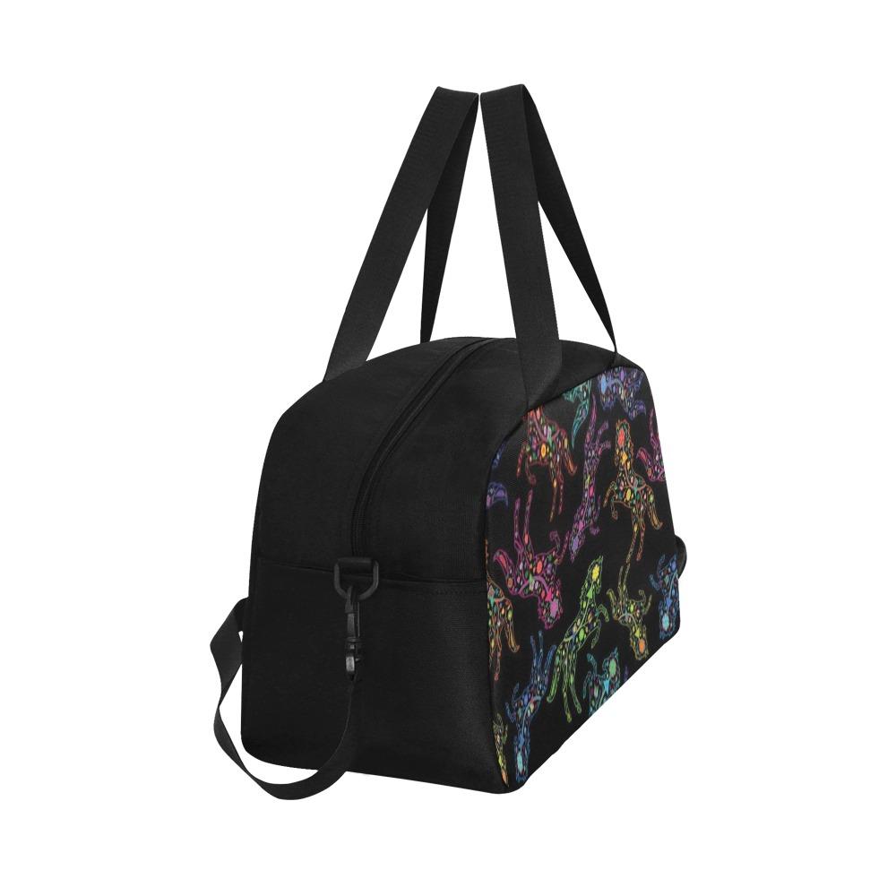 Floral Horse Weekend Travel Bag (Model 1671) bag e-joyer 