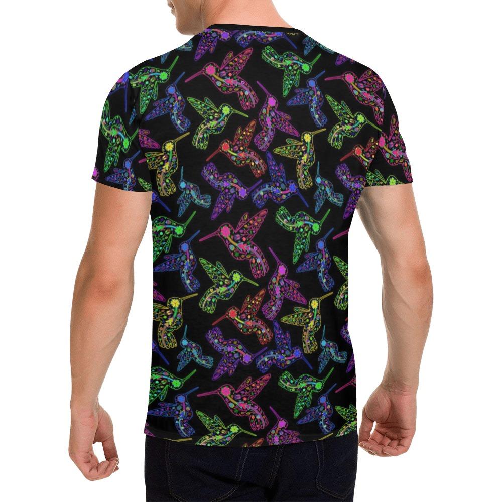 Floral Hummingbird All Over Print T-Shirt for Men (USA Size) (Model T40) All Over Print T-Shirt for Men (T40) e-joyer 