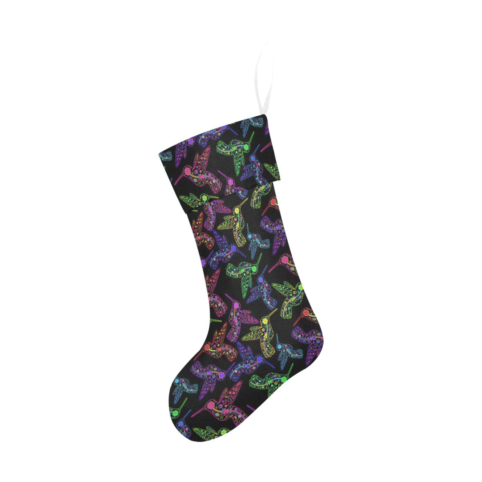 Floral Hummingbird Christmas Stocking holiday stocking e-joyer 