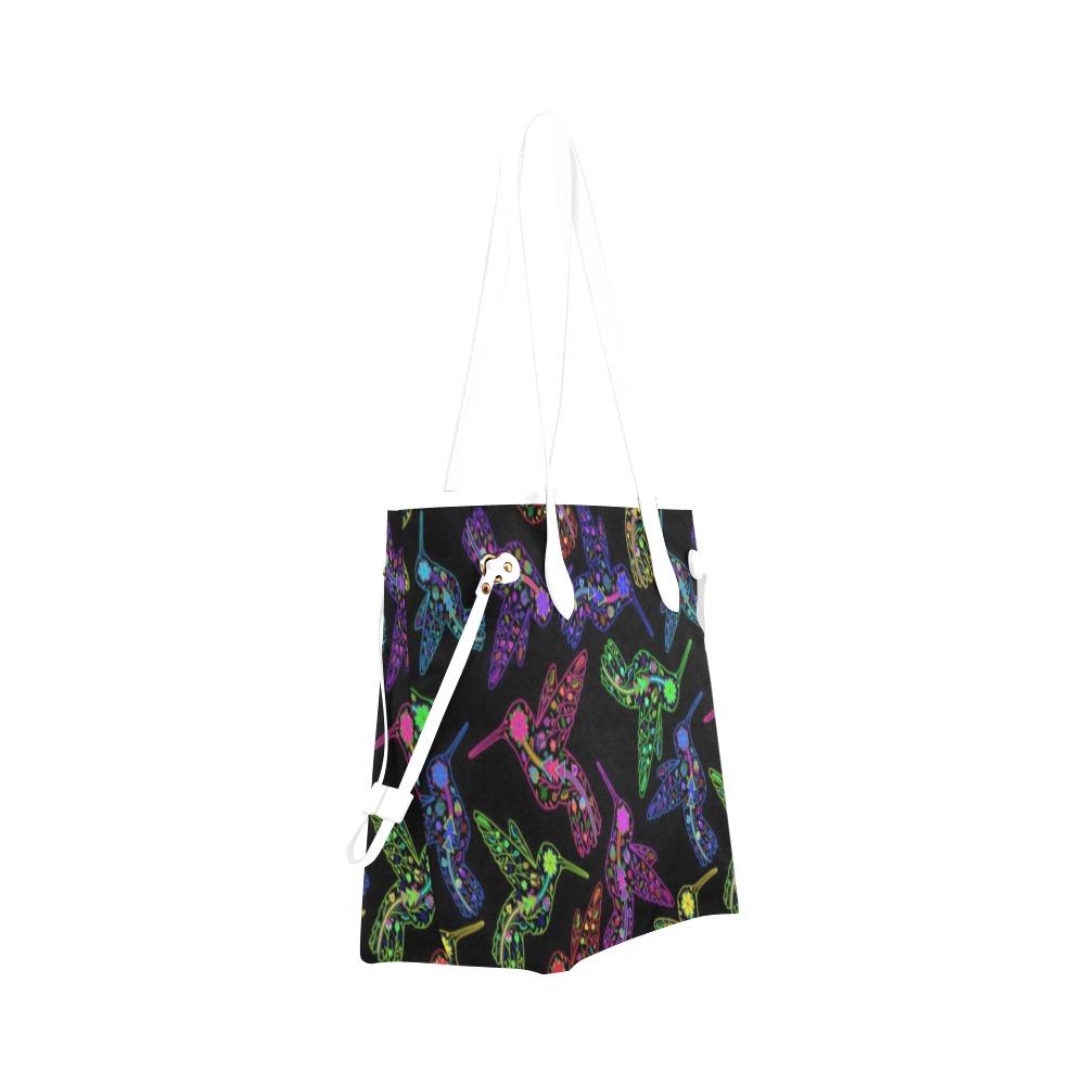 Floral Hummingbird Clover Canvas Tote Bag (Model 1661) Clover Canvas Tote Bag (1661) e-joyer 