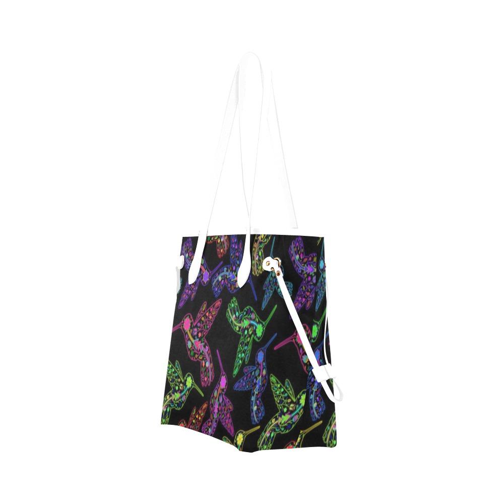 Floral Hummingbird Clover Canvas Tote Bag (Model 1661) Clover Canvas Tote Bag (1661) e-joyer 