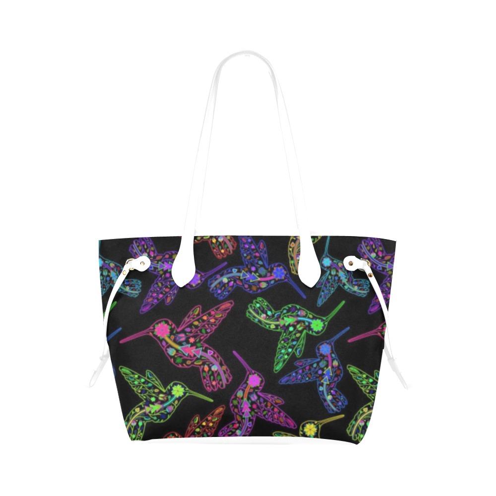 Floral Hummingbird Clover Canvas Tote Bag (Model 1661) Clover Canvas Tote Bag (1661) e-joyer 