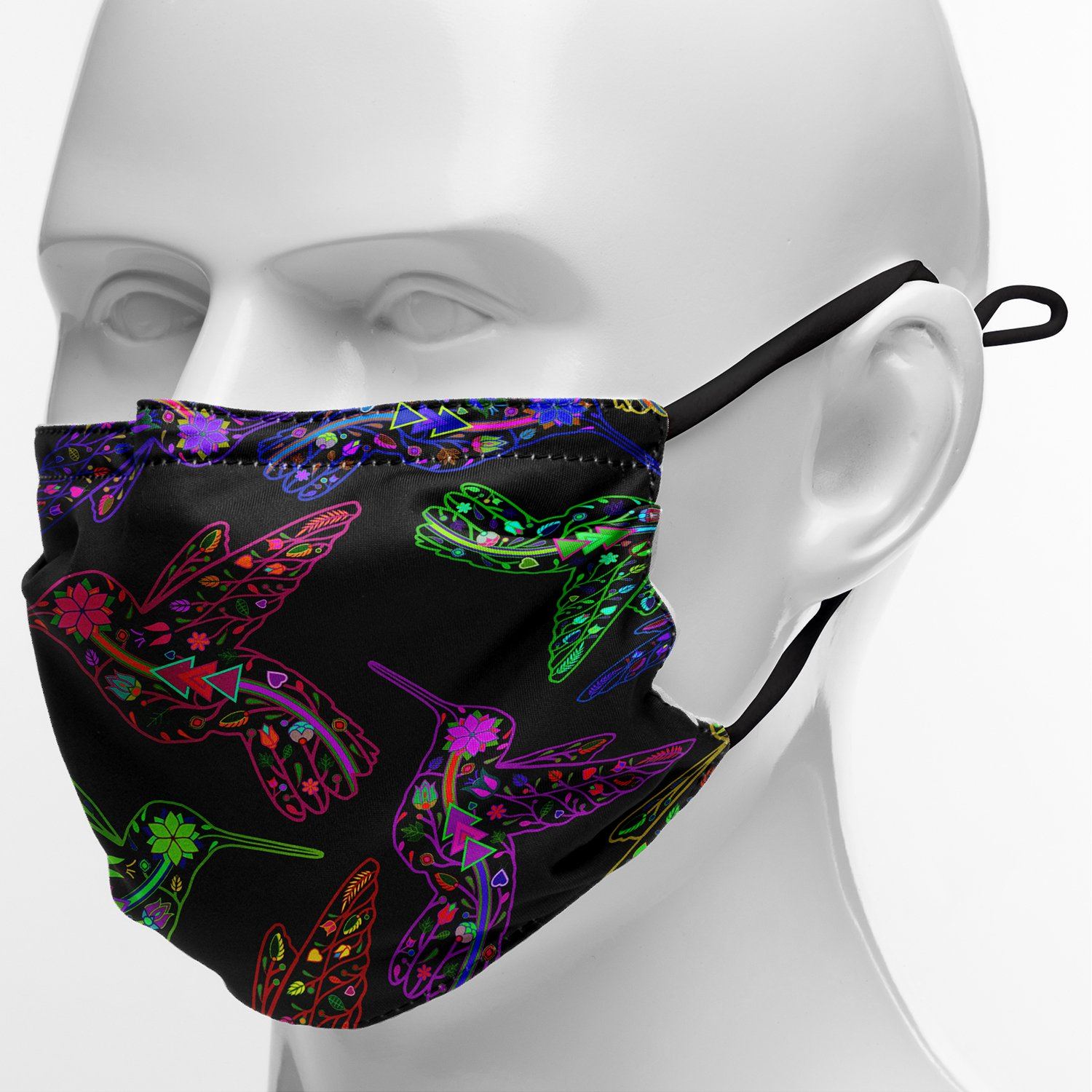 Floral Hummingbird Face Cover Herman 