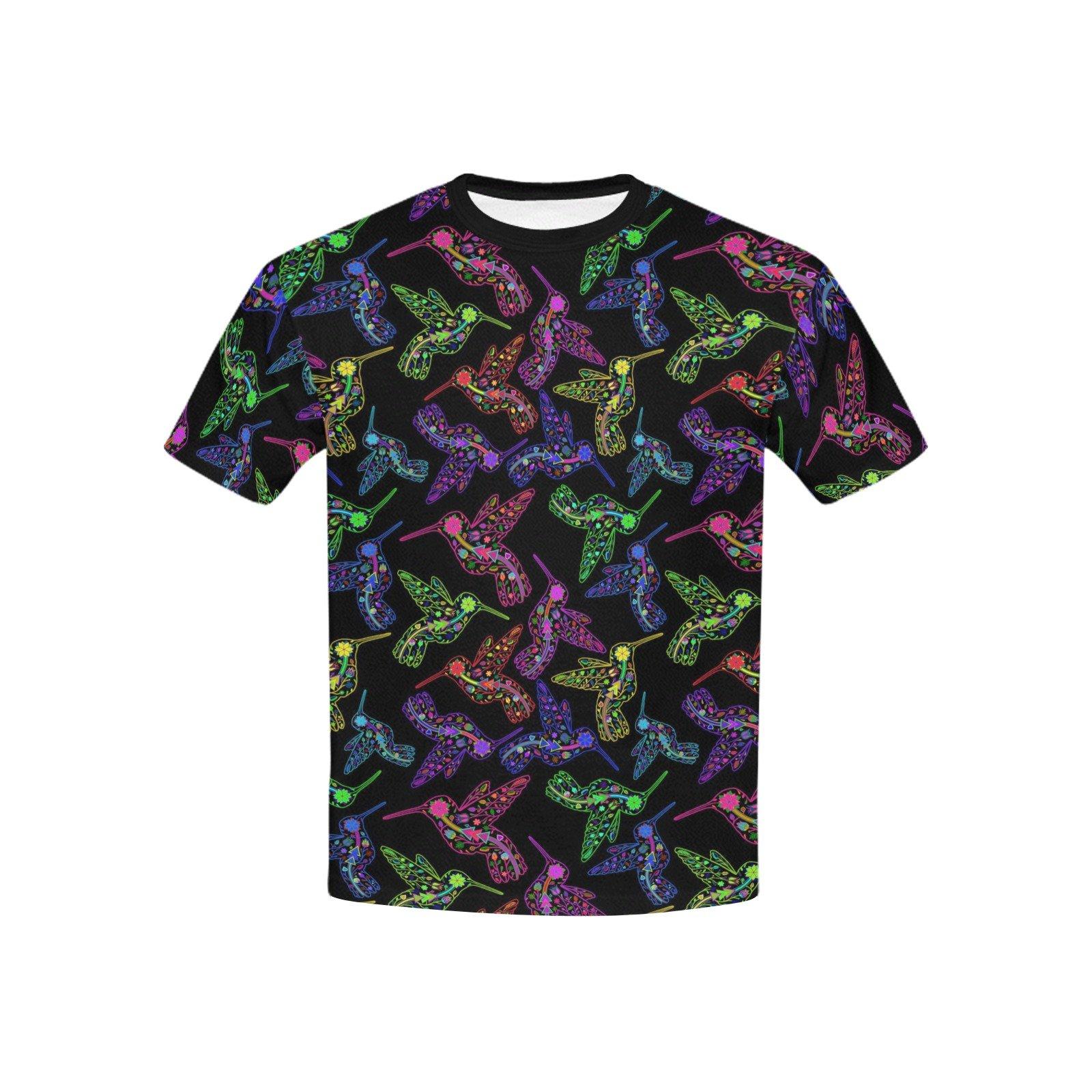 Floral Hummingbird Kids' All Over Print T-shirt (USA Size) (Model T40) All Over Print T-shirt for Kid (T40) e-joyer 