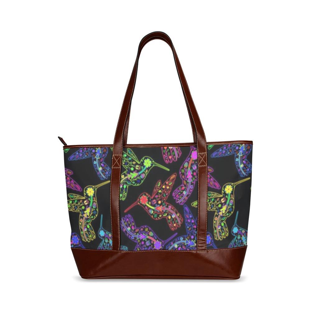 Floral Hummingbird Tote Handbag (Model 1642) handbag e-joyer 