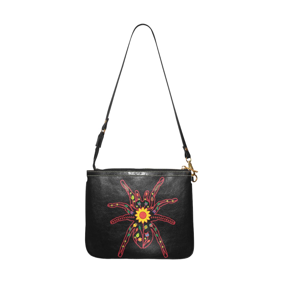 Floral Spider Small Shoulder Bag (Model 1710) Small Shoulder Bag (1710) e-joyer 