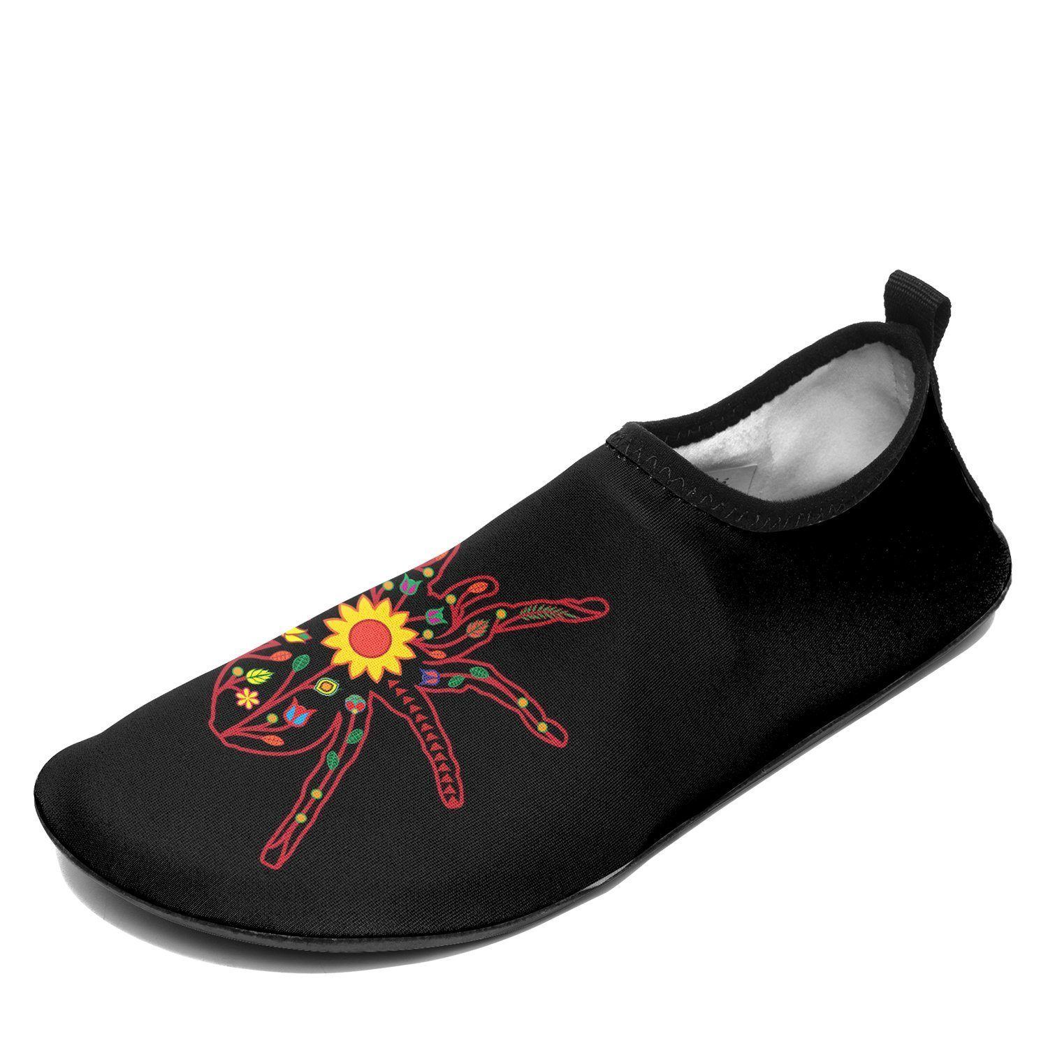 Floral Spider Sockamoccs Kid's Slip On Shoes 49 Dzine 